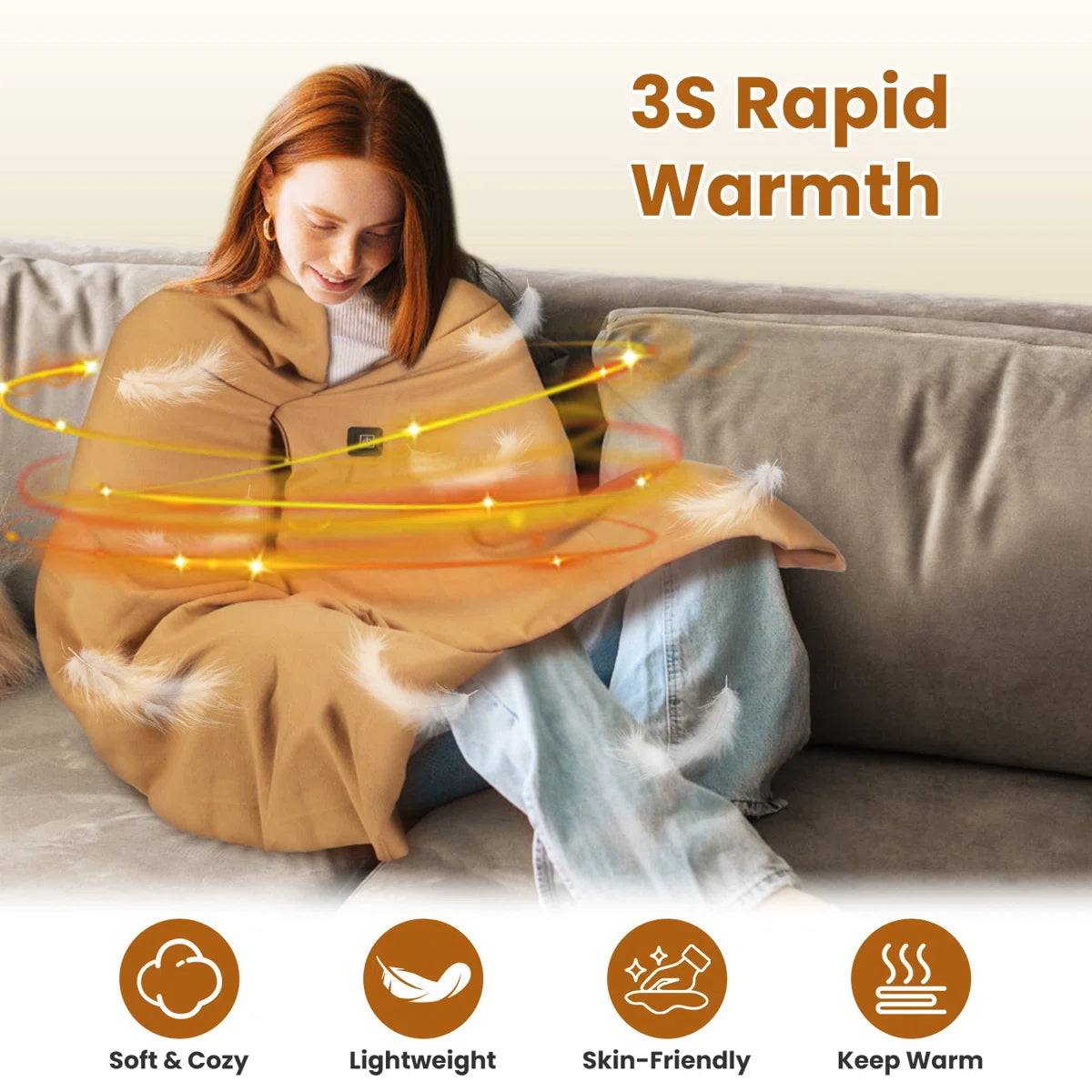 Self-Heating Shawl | Instant Cozy Warmth